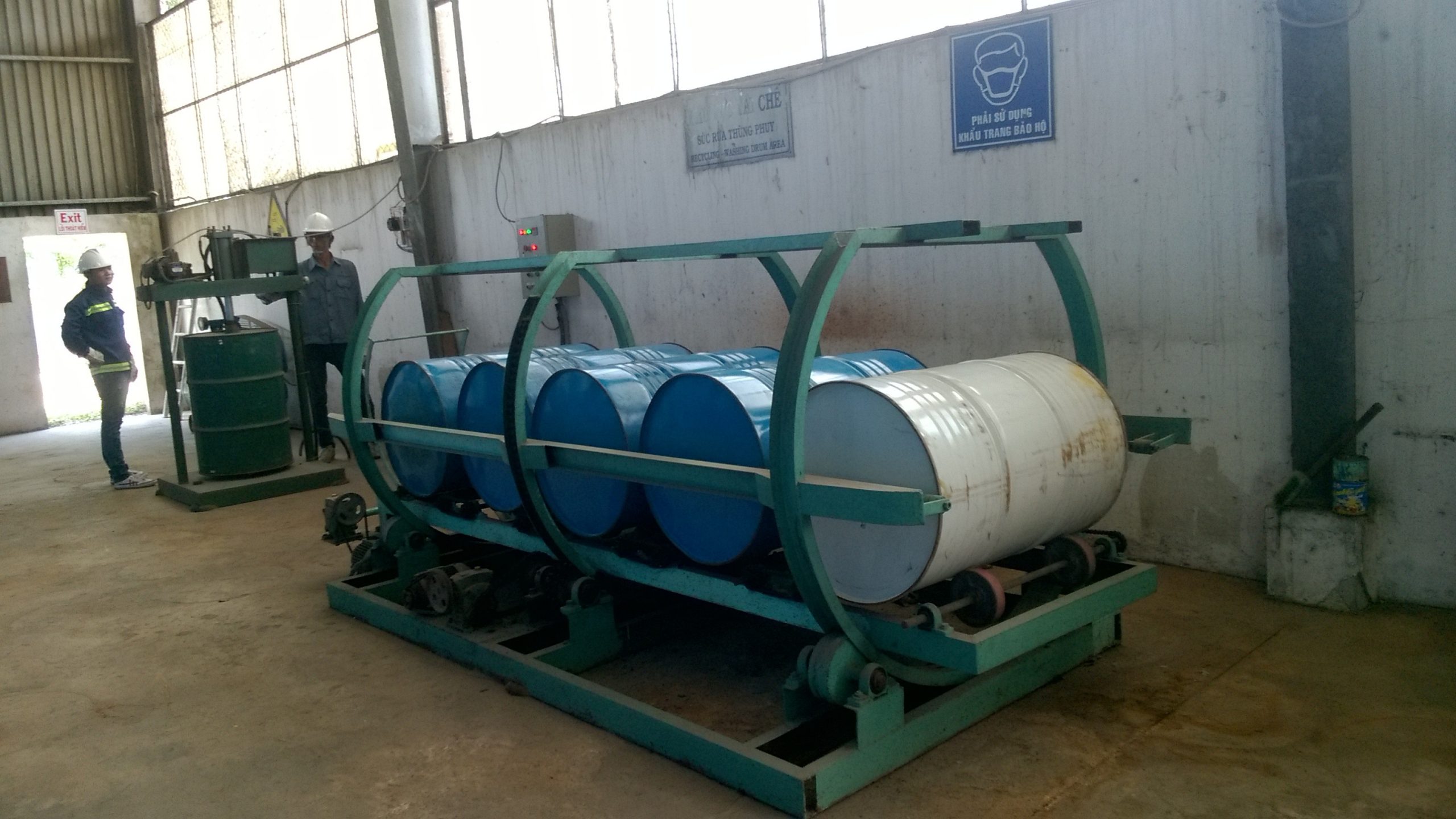 Hệ thống tái chế súc rửa thùng phuy