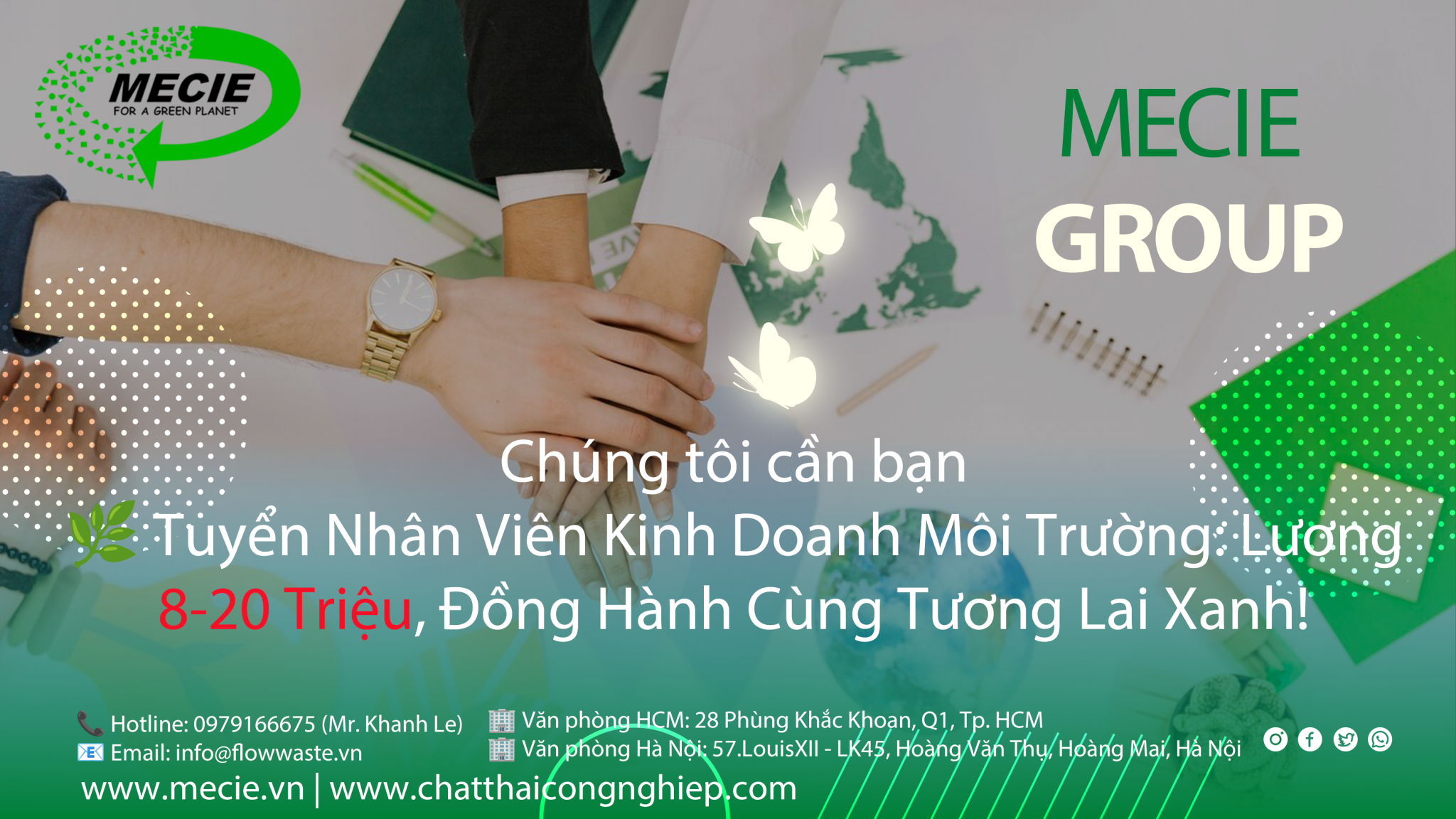 Tuyển Dung Nhân Viên Kinh Doanh Môi Trường 