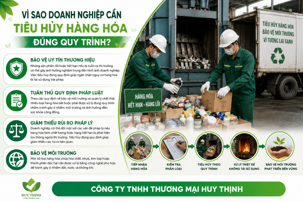 Doanh nghiệp cần tiêu hủy hàng hóa đúng quy trình