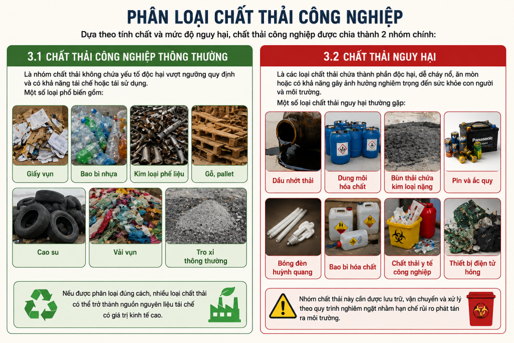 Phân loại chất thải công nghiệp