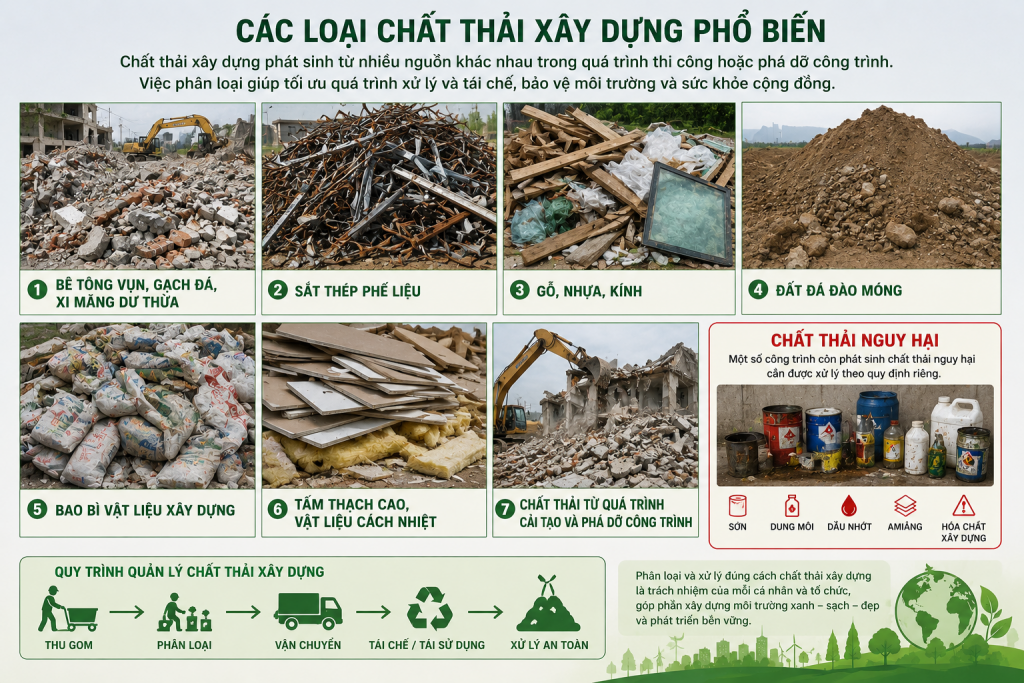 Các loại chất thải xây dựng