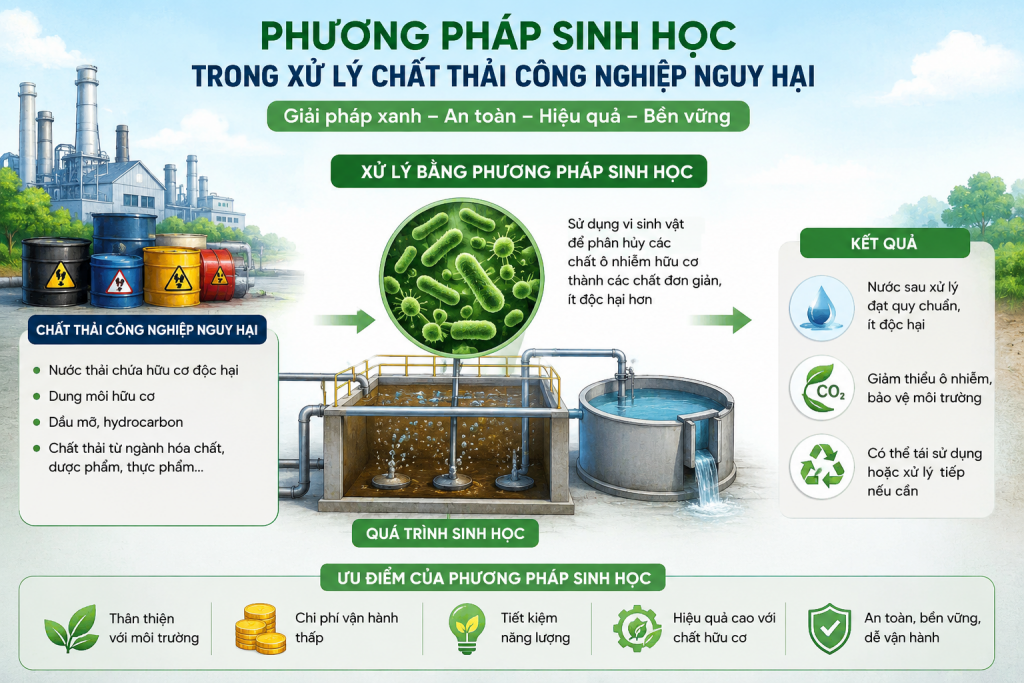 Xử lý chất thải công nghiệp nguy hại bằng phương pháp sinh học