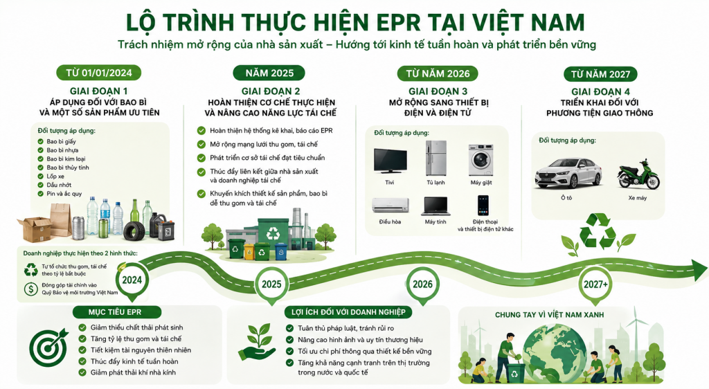 Lộ trình thực hiện EPR tại Việt Nam