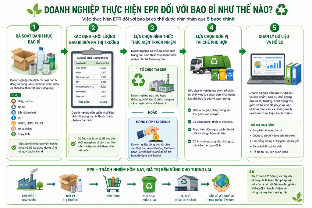 Quy trình thực hiện EPR của doanh nghiệp đối với bao bì
