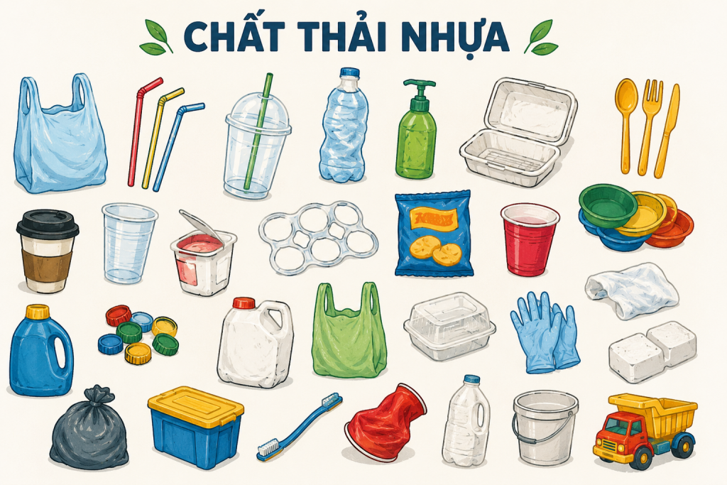 Các loại chất thải nhựa thường gặp