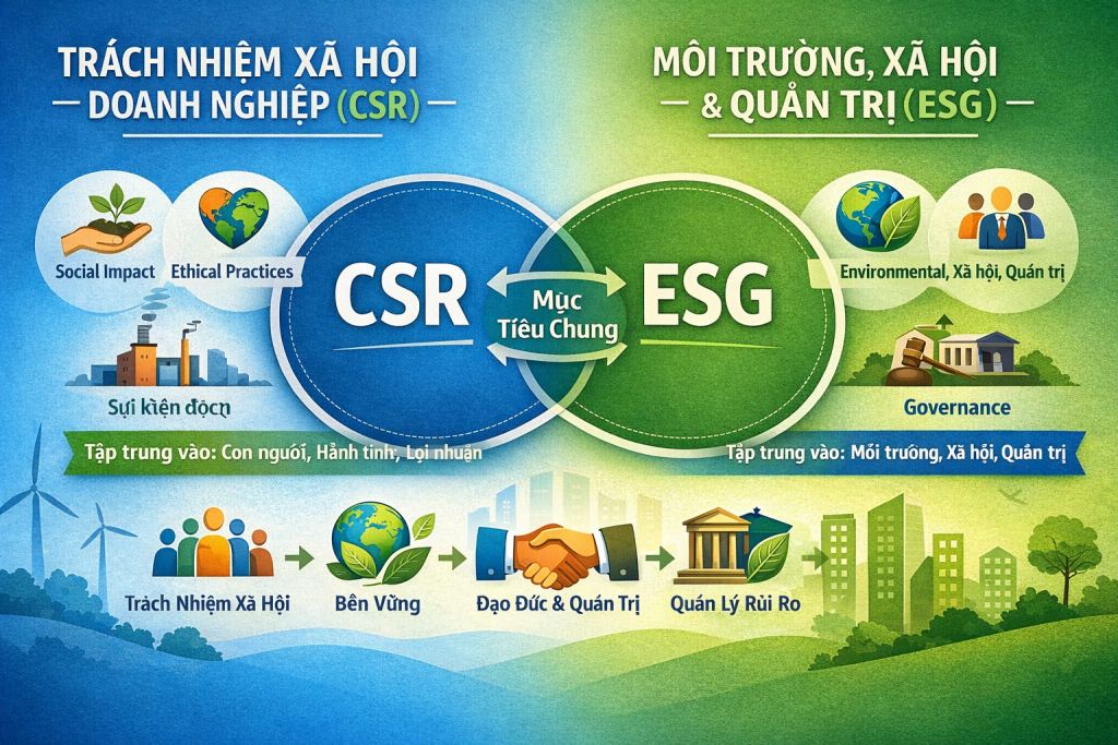 Mối liên hệ mật thiết giữa CSR và ESG