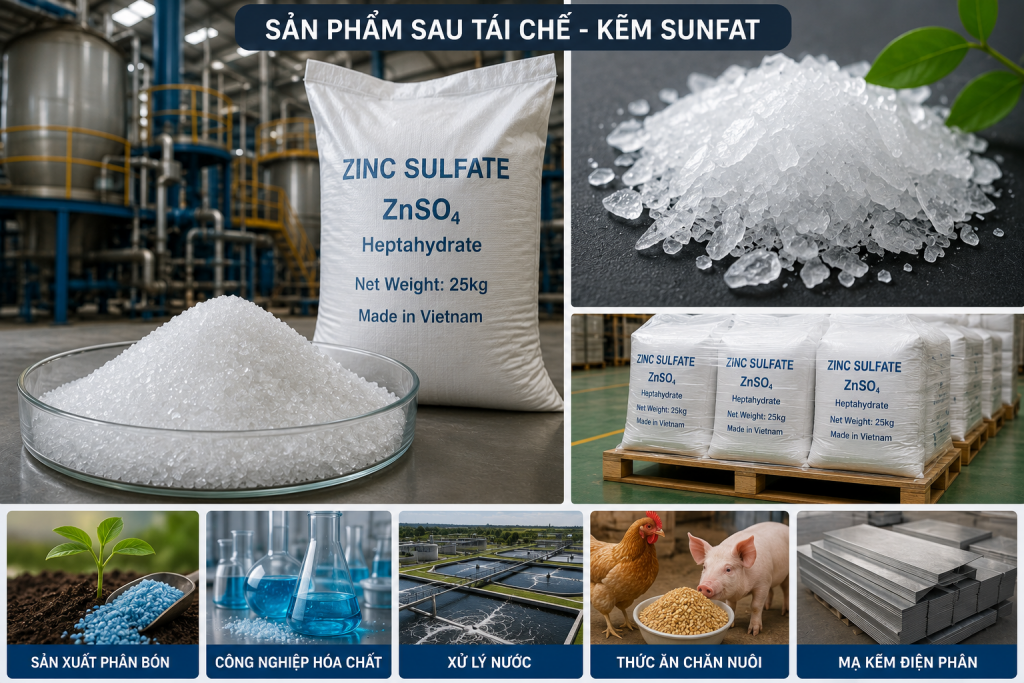 Sản phẩm sau tái chế - Kẽm sunfat