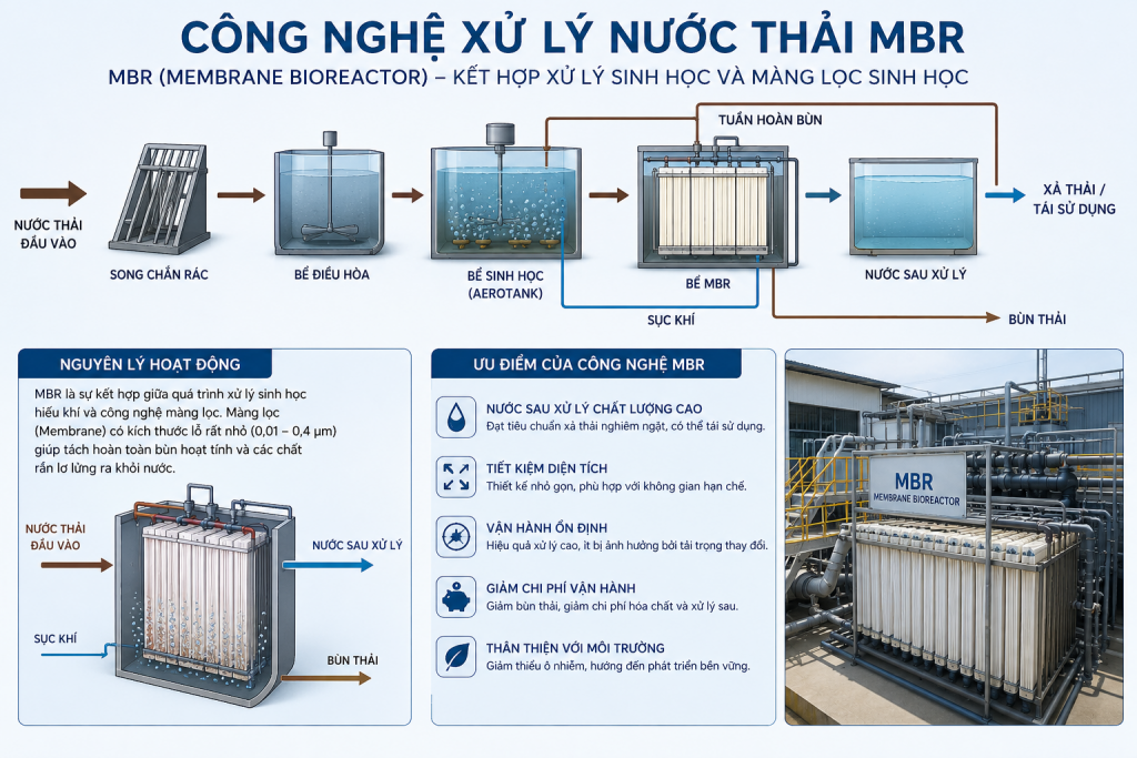 Công nghệ xử lý nước thải MBR (Membrane Bioreactor)